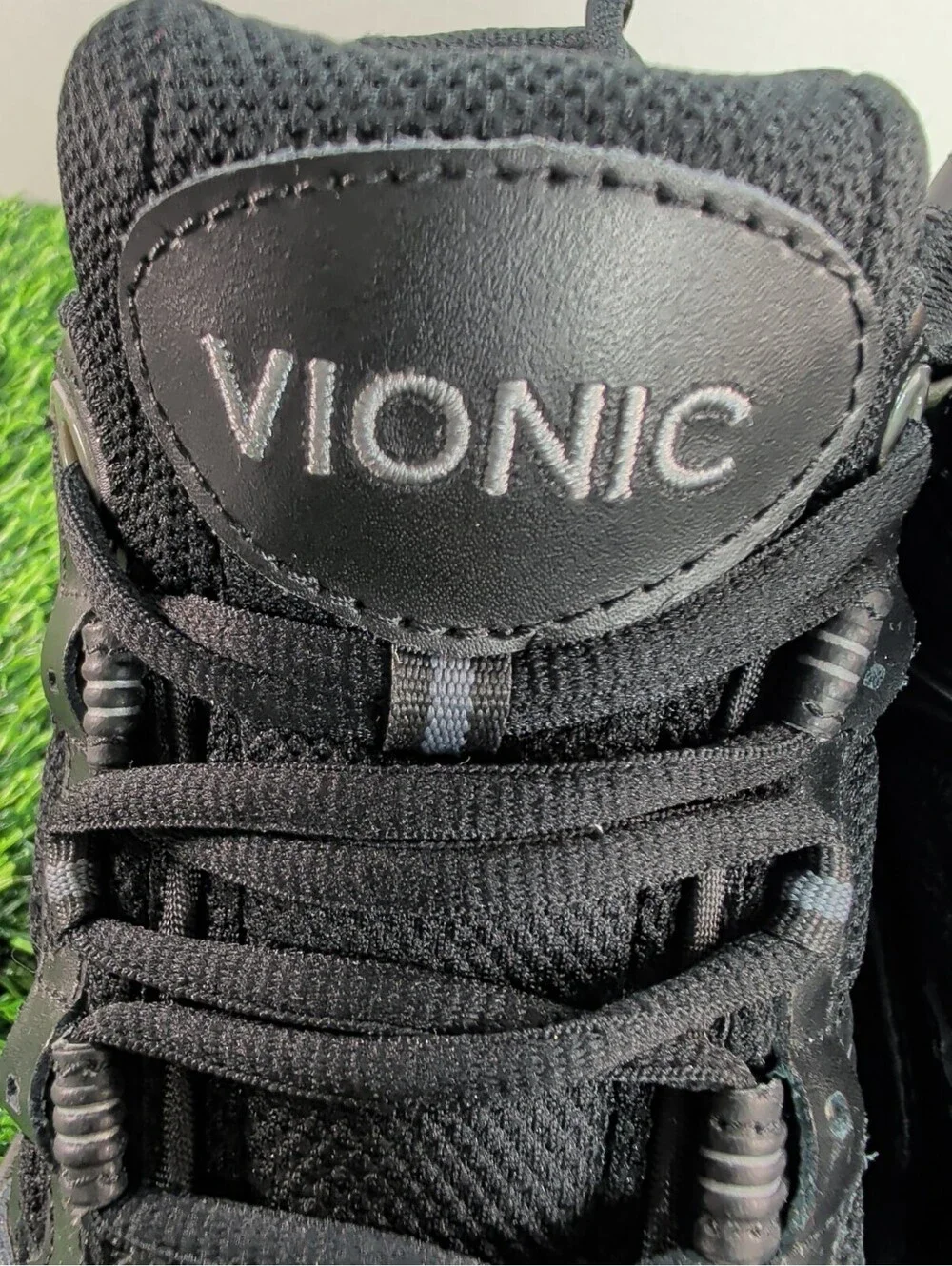 Vionic Walker Womans Black Suede Leather Walking Sneaker US Size 8 Comfort